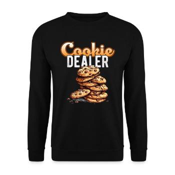 Cookie Dealer Christmas Baking Bakery - Unisex Sweatshirt - black - Front - Alina (178cm) & Michal (187cm)