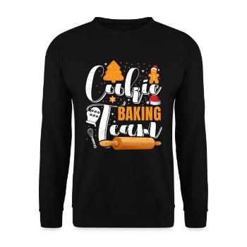Cookie Baking Team Christmas Biscuits Cookies - Unisex Sweatshirt - black - Front - Alina (178cm) & Michal (187cm)