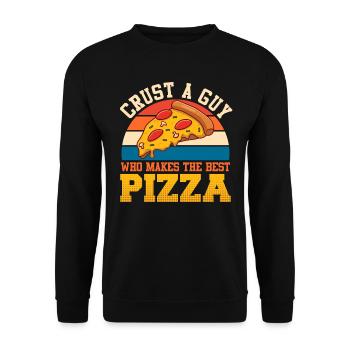 Pizza Maker Curst a Guy Who Makes Best Pizza - Unisex Sweatshirt - black - Front - Alina (178cm) & Michal (187cm)