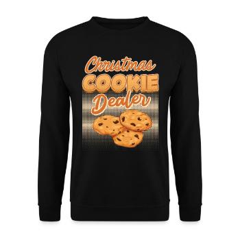 Cookie Dealer Bakery Baking Lovers Baking - Unisex Sweatshirt - black - Front - Alina (178cm) & Michal (187cm)