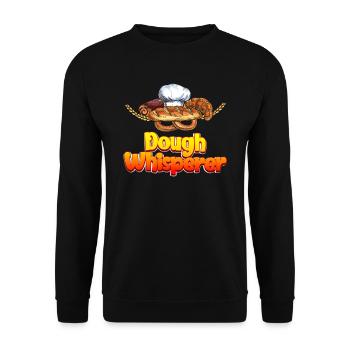 Dough Whisperer Baking Lovers Baking Fans Baking - Unisex Sweatshirt - black - Front - Alina (178cm) & Michal (187cm)