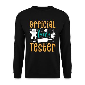 Cookie Official Taste Tester les biscuits de Noël - Sweat-shirt Unisexe - noir - Devant - Alina (178cm) & Michal (187cm)