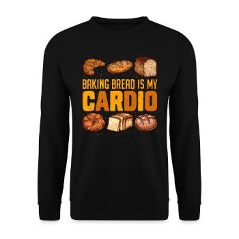 La pâtisserie est mon amateur de boulangerie cardio - Sweat-shirt Unisexe - noir - Devant - Alina (178cm) & Michal (187cm)