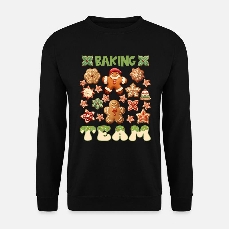 Cookie Baking Team Christmas - Unisex Sweatshirt - black