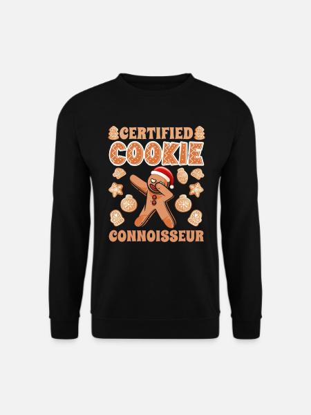 Lebkuchenmann Certified Cookie Connoisseur - Unisex Pullover - Schwarz