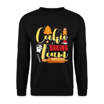 Cookie Baking Team Christmas Biscuits Cookies - Unisex Sweatshirt - black - Front - Alina (178cm) & Michal (187cm)