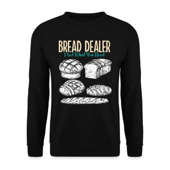 Bread Baker Bread Dealer Bakery Backfans Bread - Unisex Sweatshirt - black - Front - Alina (178cm) & Michal (187cm)