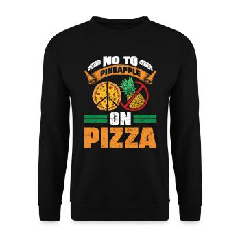 Pizzabäcker No Pineapple on Pizza Backliebhaber - Unisex Pullover - Schwarz - Vorne - Alina (178cm) & Michal (187cm)