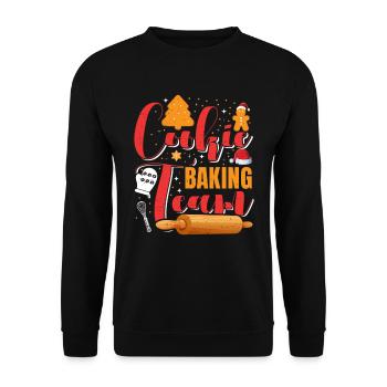 Cookie Baking Team Christmas Biscuits Cookies - Unisex Sweatshirt - black - Front - Alina (178cm) & Michal (187cm)