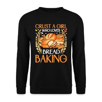 Baker Crust a Girl Who Loves Bread Baking - Unisex Sweatshirt - black - Front - Alina (178cm) & Michal (187cm)