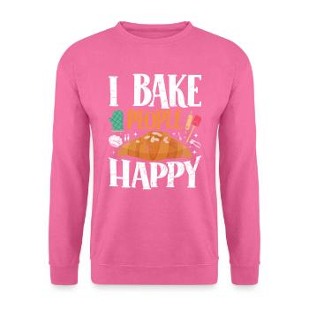 Bäckerei I Bake People Happy Croissant Konditor - Unisex Pullover - Pink - Vorne