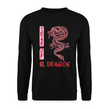 Nouvel An chinois Année du Dragon Chine - Sweat-shirt Unisexe - noir - Devant - Alina (178cm) & Michal (187cm)