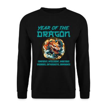 Nouvel An chinois Année du Dragon Chine - Sweat-shirt Unisexe - noir - Devant - Alina (178cm) & Michal (187cm)