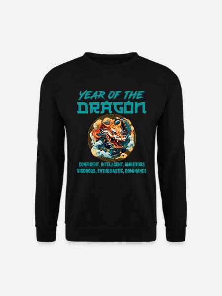 Kinesisk nytår år af Dragon Kina - Unisex sweater - sort