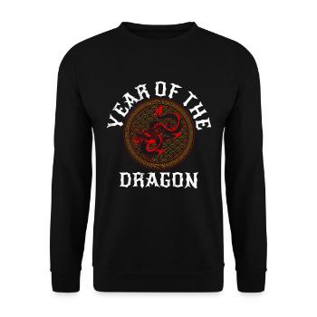 Nouvel An chinois Année du Dragon Chine - Sweat-shirt Unisexe - noir - Devant - Alina (178cm) & Michal (187cm)