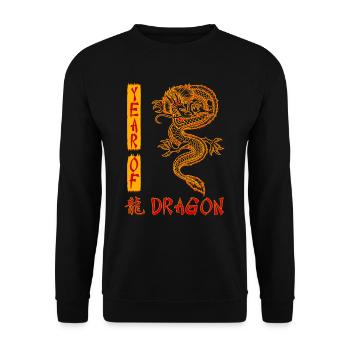 Nouvel An chinois Année du Dragon Chine - Sweat-shirt Unisexe - noir - Devant - Alina (178cm) & Michal (187cm)