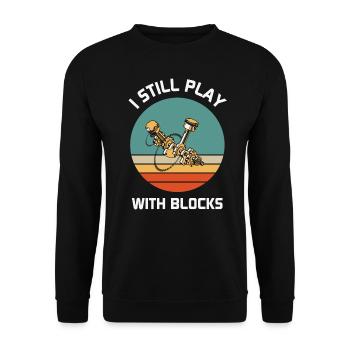 Car Mechanic Gifts - Unisex Sweatshirt - black - Front - Alina (178cm) & Michal (187cm)