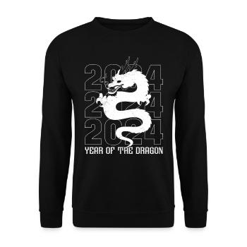 Nouvel An chinois Année du Dragon Chine - Sweat-shirt Unisexe - noir - Devant - Alina (178cm) & Michal (187cm)