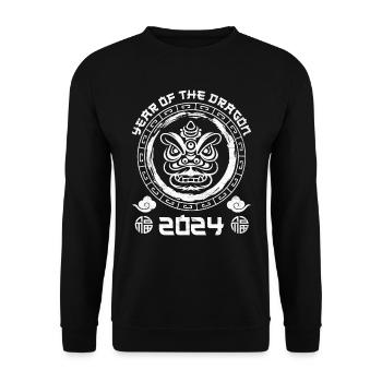 2024 Year of the Dragon Chinesisches Neujahr - Unisex Pullover - Schwarz - Vorne - Alina (178cm) & Michal (187cm)