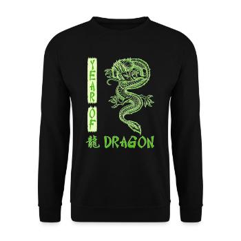 Nouvel An chinois Année du Dragon Chine - Sweat-shirt Unisexe - noir - Devant - Alina (178cm) & Michal (187cm)