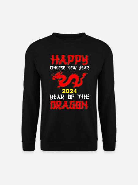 Silvester Happy Chinese Year of the Dragon - Unisex Pullover - Schwarz