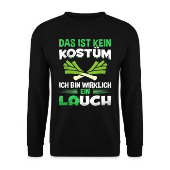 Karneval Das ist kein Kostüm Bin Wirklich ein - Unisex Pullover - Schwarz - Vorne - Alina (178cm) & Michal (187cm)