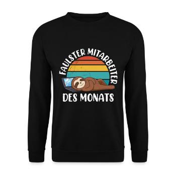 Kollegen Faulster Mitarbeiter des Monats - Unisex Pullover - Schwarz - Vorne - Alina (178cm) & Michal (187cm)