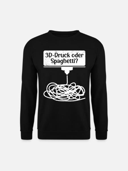 3D-Druck oder Spaghetti 3D Drucken Fail - Unisex Pullover - Schwarz