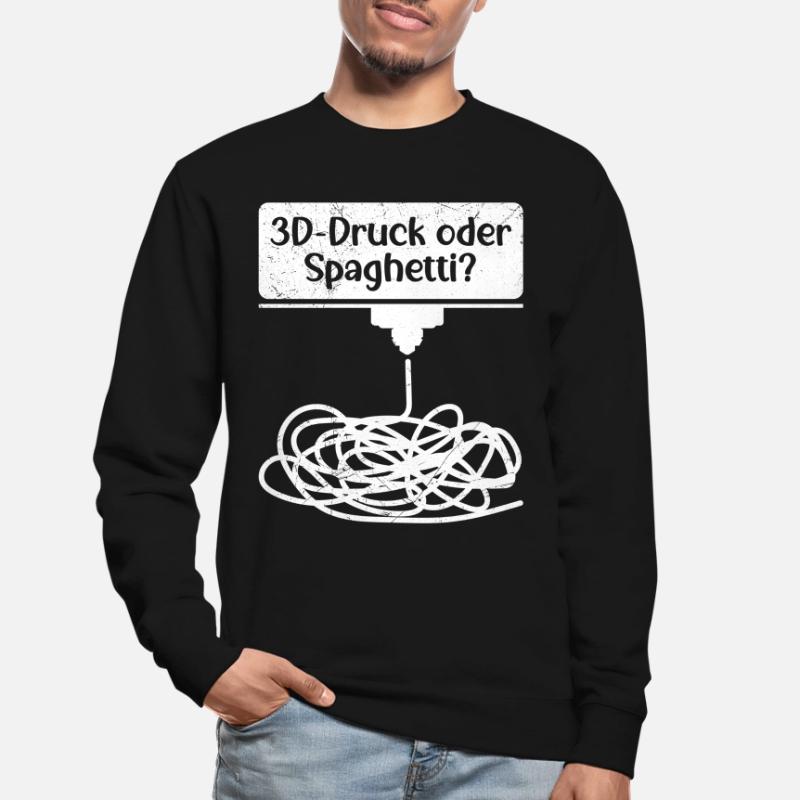 L’impression 3D ou l’impression 3D spaghetti échouent Sweat-shirt Unisexe