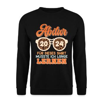 Abiturientin Für Dieses Shirt musste Ich Lernen - Unisex Pullover - Schwarz - Vorne - Alina (178cm) & Michal (187cm)