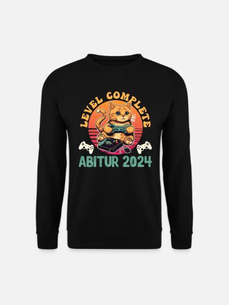 Abitur Level Complete 2024 Abiturienten Lustiges - Unisex Pullover - Schwarz