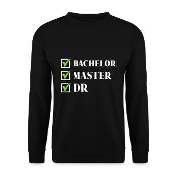 Baccalauréat Maître Dr. Doctorat Réussi - Sweat-shirt Unisexe - noir - Devant - Alina (178cm) & Michal (187cm)