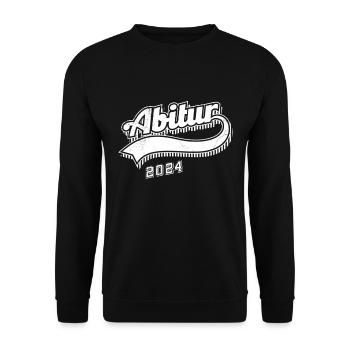 Abi 2024 Abitur Schulabschluss Abiturienten - Unisex Pullover - Schwarz - Vorne - Alina (178cm) & Michal (187cm)