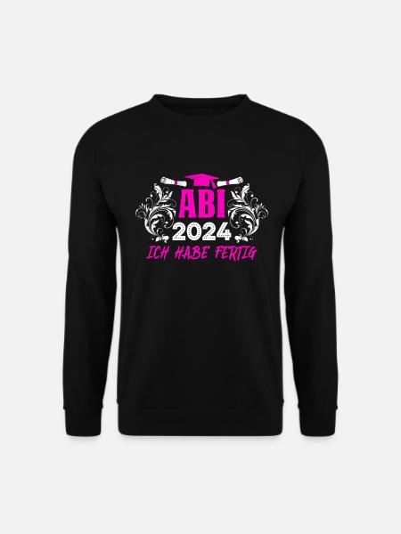 Abitur 2024 ABI Geschafft Abiturienten Abschluss - Unisex Pullover - Schwarz