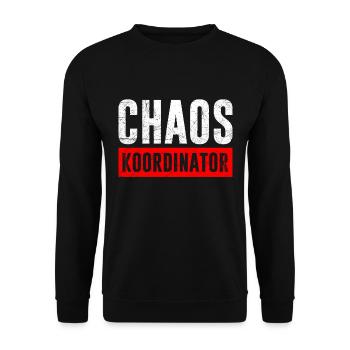 Arbeitskollege CHAOS Koordinator Assistenz - Unisex Pullover - Schwarz - Vorne - Alina (178cm) & Michal (187cm)