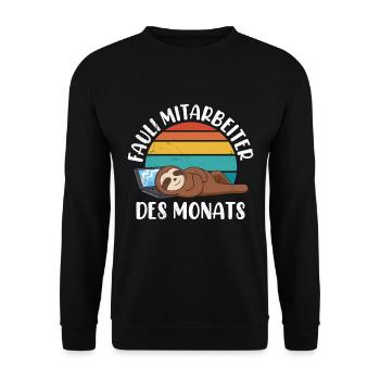 Kollegen Faulster Mitarbeiter des Monats - Unisex Pullover - Schwarz - Vorne - Alina (178cm) & Michal (187cm)