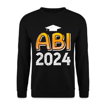 Abi 2024 Abitur Schulabschluss Abiturienten - Unisex Pullover - Schwarz - Vorne - Alina (178cm) & Michal (187cm)