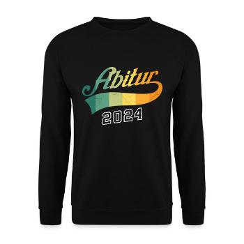 Abi 2024 Abitur Schulabschluss Abiturienten - Unisex Pullover - Schwarz - Vorne - Alina (178cm) & Michal (187cm)