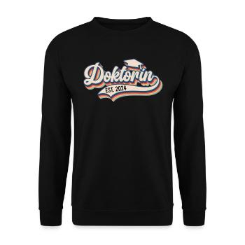 Doktorin 2024 Doktorabschluss Bestanden Party - Unisex Pullover - Schwarz - Vorne - Alina (178cm) & Michal (187cm)