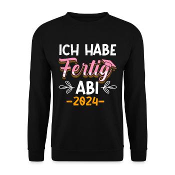 Abitur 2024 Abi I Have Finished Girl - Unisex Sweatshirt - black - Front - Alina (178cm) & Michal (187cm)
