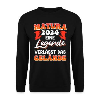 Matura 2024 : une légende quitte le terrain - Sweat-shirt Unisexe - noir - Devant - Alina (178cm) & Michal (187cm)