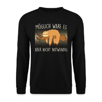 Kollege Möglich Wäre es aber Nicht Notwendig - Unisex Pullover - Schwarz - Vorne - Alina (178cm) & Michal (187cm)