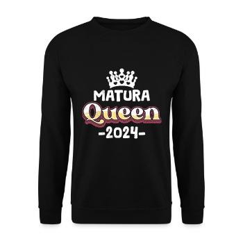 Matura Queen 2024 High School Graduation - Unisex Sweatshirt - black - Front - Alina (178cm) & Michal (187cm)
