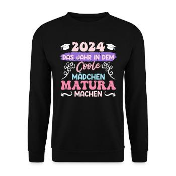 2024 : l’année où les filles cool sont diplômées - Sweat-shirt Unisexe - noir - Devant - Alina (178cm) & Michal (187cm)