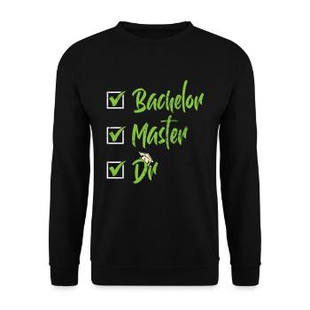Baccalauréat Maître Dr. Doctorat Réussi - Sweat-shirt Unisexe - noir - Devant - Alina (178cm) & Michal (187cm)