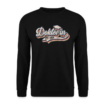 Doktorin 2024 Doktorabschluss Bestanden Party - Unisex Pullover - Schwarz - Vorne - Alina (178cm) & Michal (187cm)