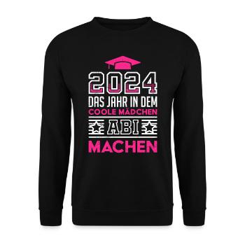 2024 The Year Cool Girls Graduate from High School - Unisex Sweatshirt - black - Front - Alina (178cm) & Michal (187cm)