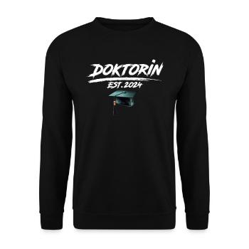 Doctor Est. 2024 Doctoral Degree Passed - Unisex Sweatshirt - black - Front - Alina (178cm) & Michal (187cm)