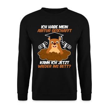 Les diplômés du secondaire ont passé mes A-levels drôle - Sweat-shirt Unisexe - noir - Devant - Alina (178cm) & Michal (187cm)