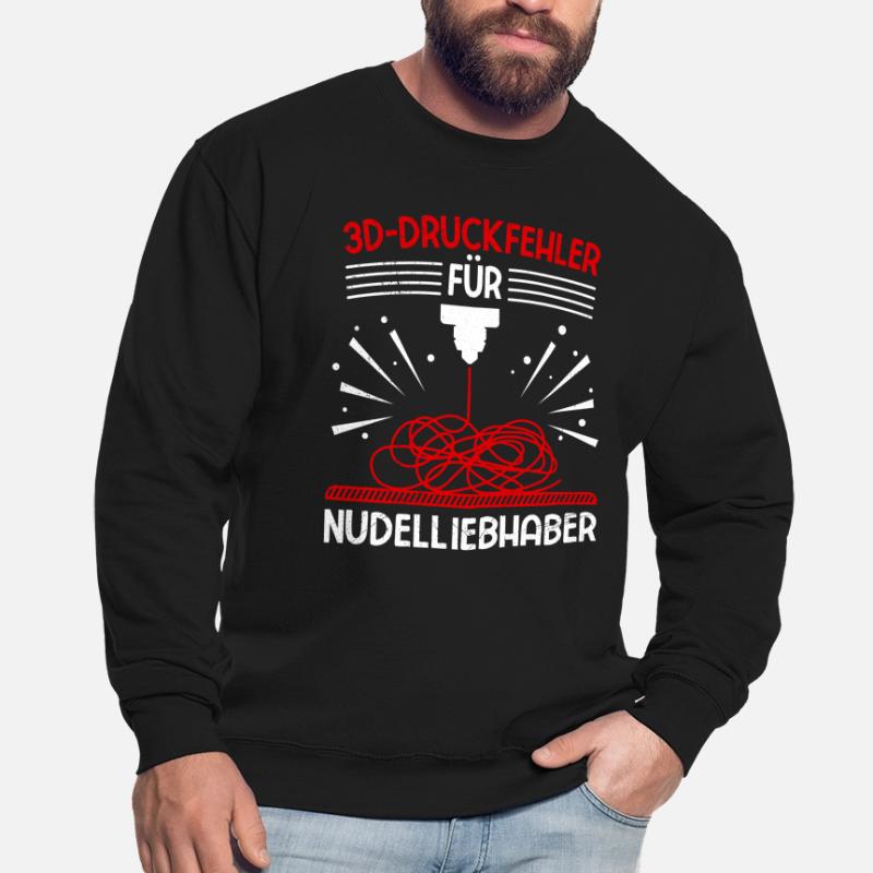 3D Printing Errors for Noodle Lovers 3-D Printing Unisex Sweatshirt